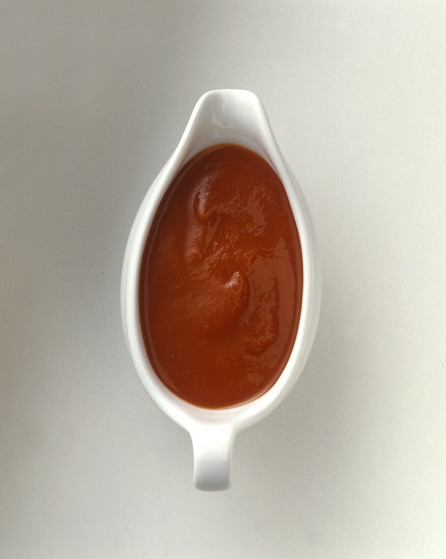 Tomato sauce in a sauce boat