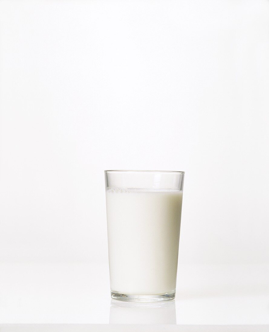 A glass of low-fat milk