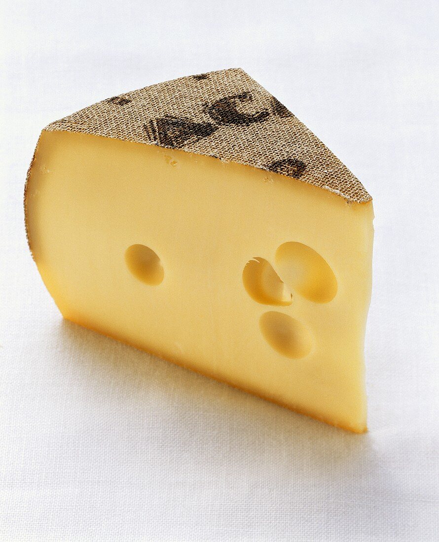 A piece of raclette cheese
