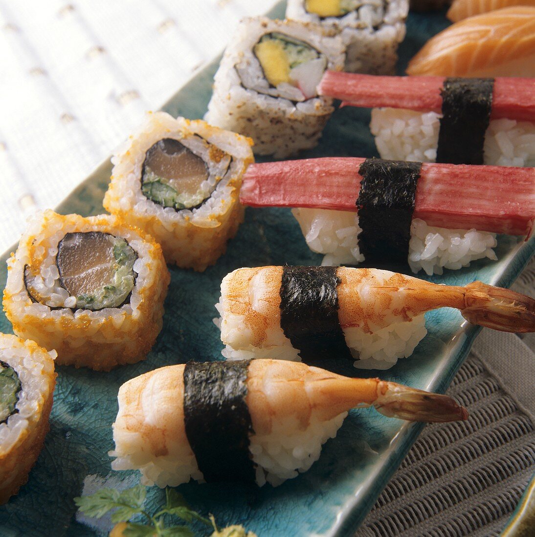 Assorted sushi