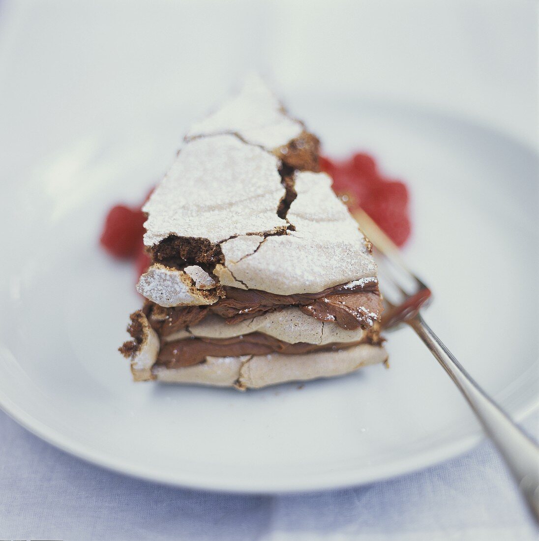 A Piece Of Chocolate Meringue Gateau License Images Stockfood