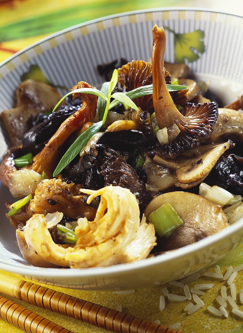Asian mushroom casserole
