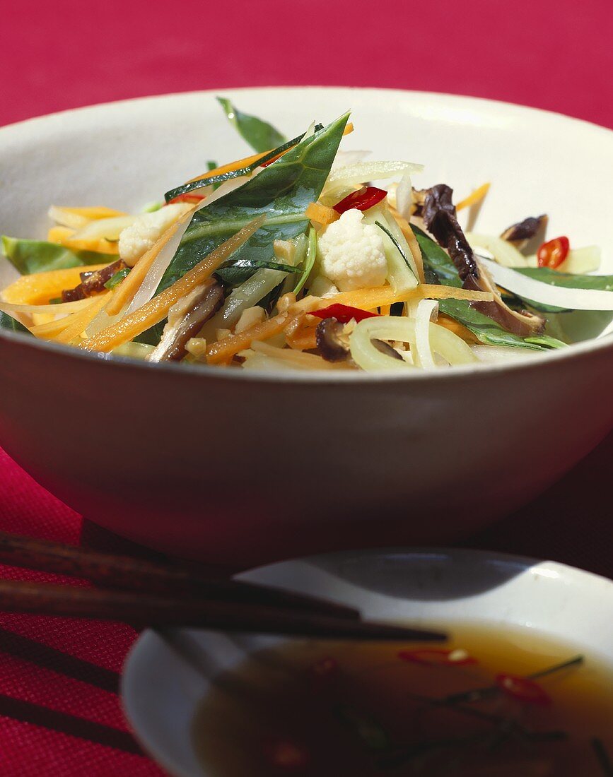 Thai vegetable dish in bowl