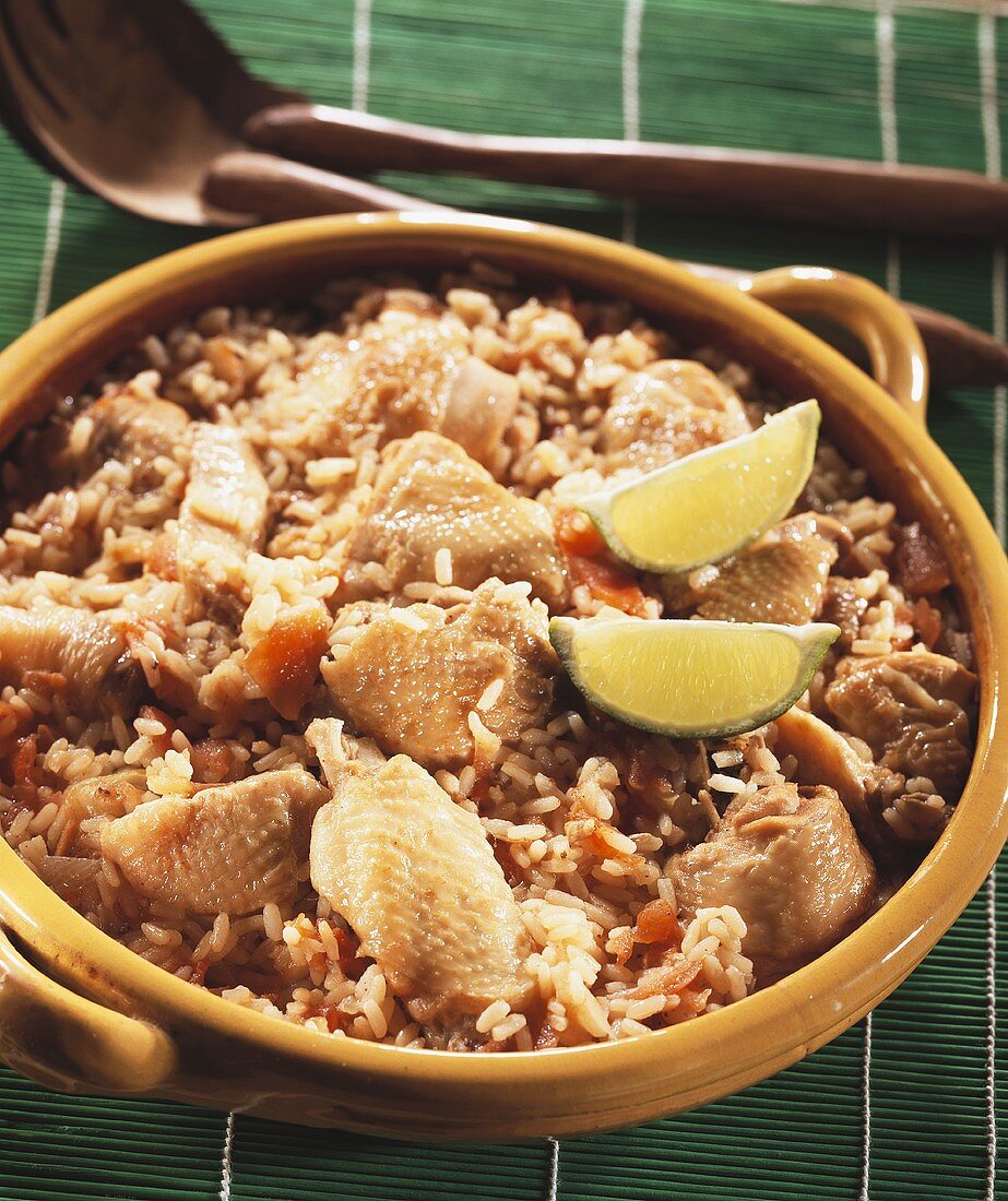 Rice with chicken and tomatoes, Creole style