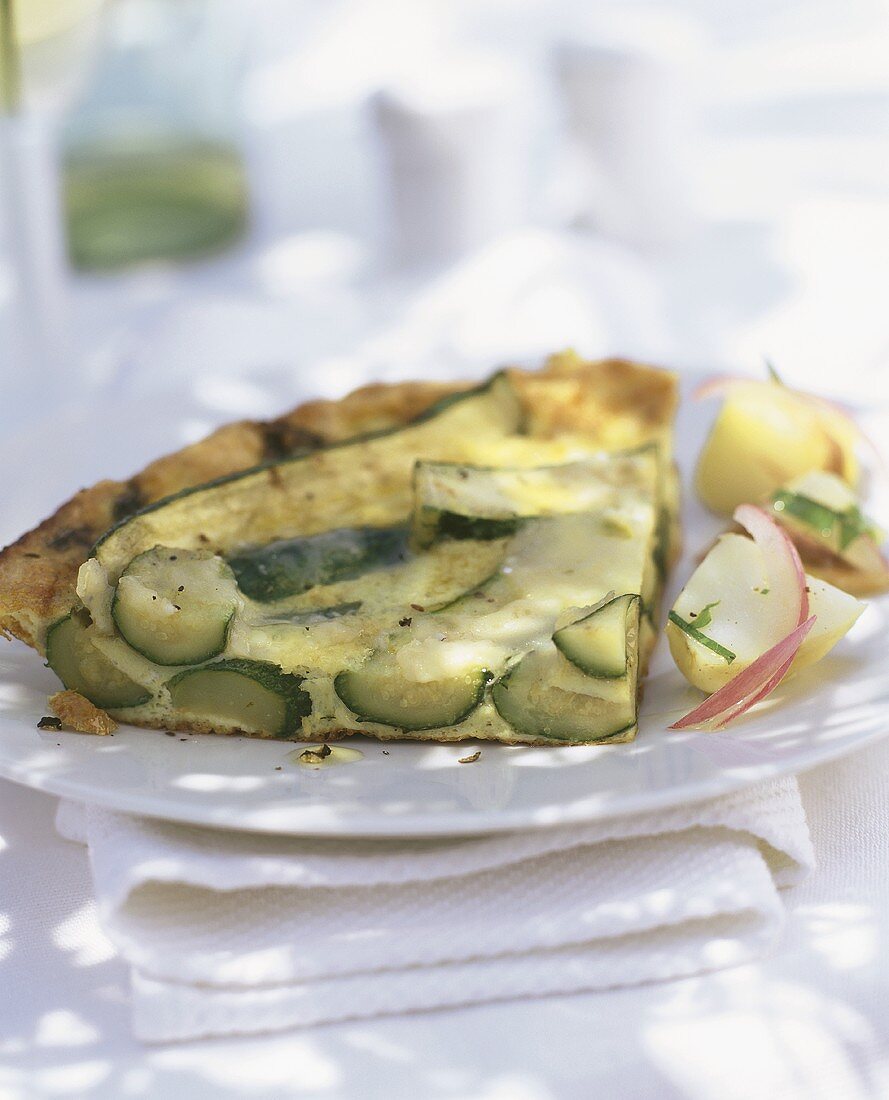 Courgette tart with Parmesan