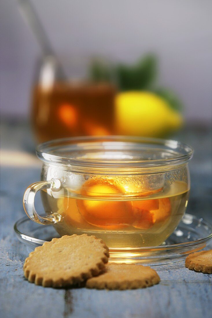 Ginger tea and biscuits