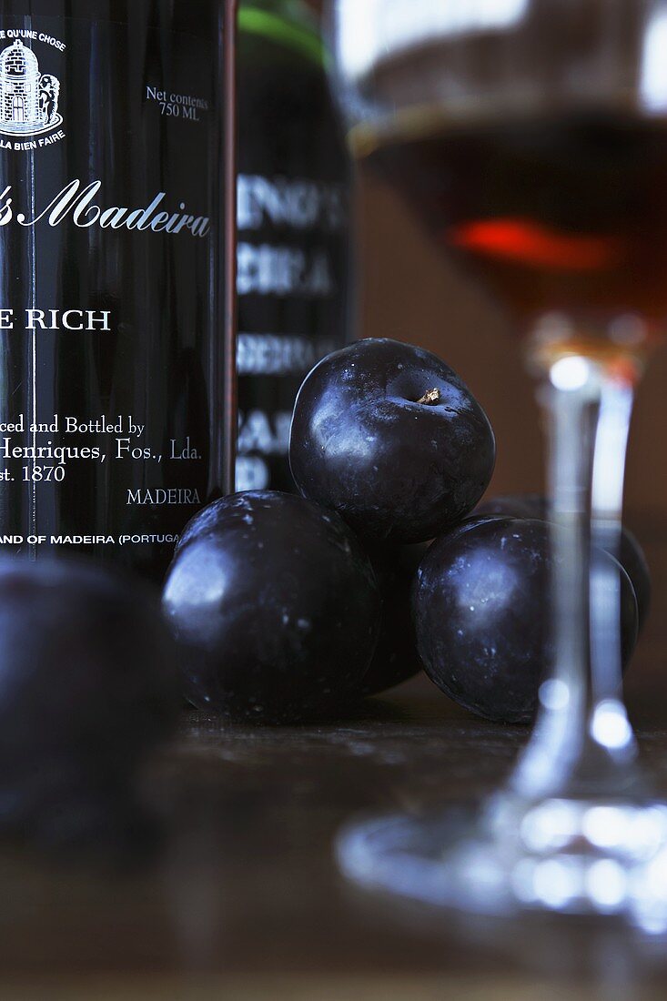Madeira and fresh plums