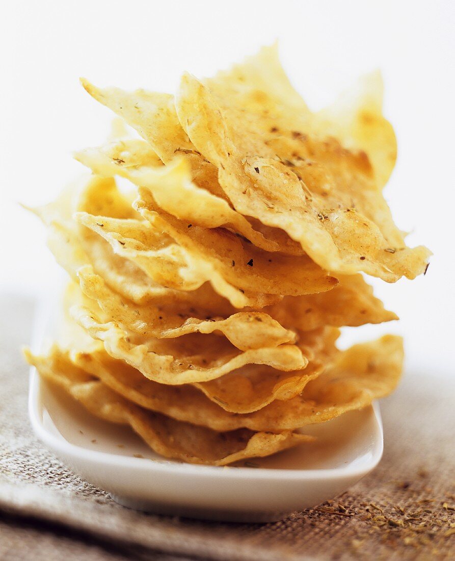 Chips, gestapelt