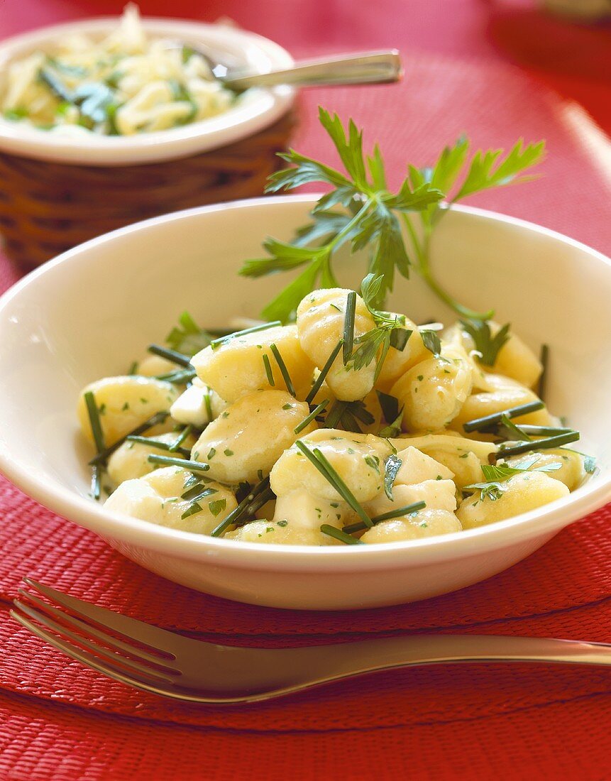 Cheese and herb gnocchi