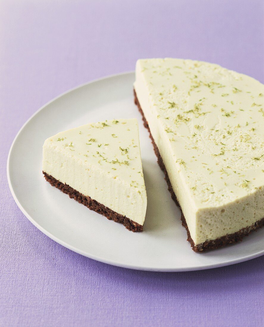 Lime cake (half and a piece)