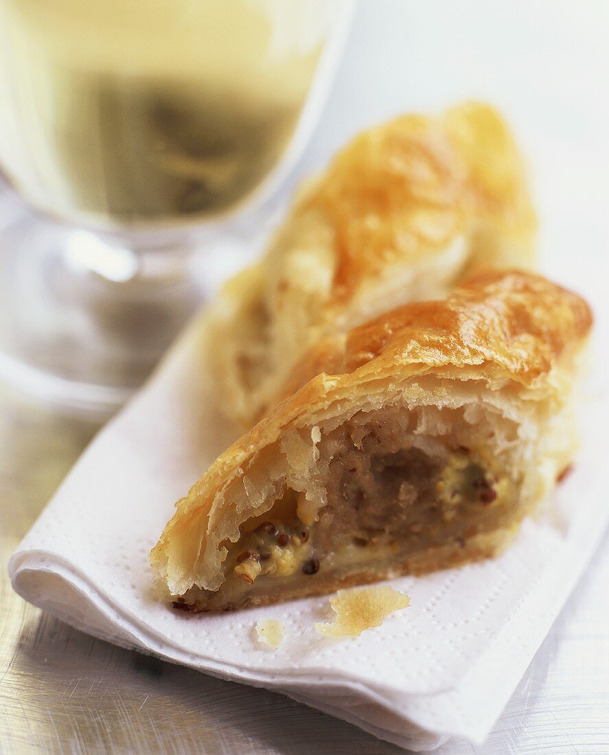 Sausage in puff pastry