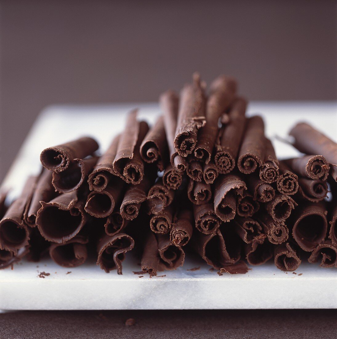 A heap of chocolate curls