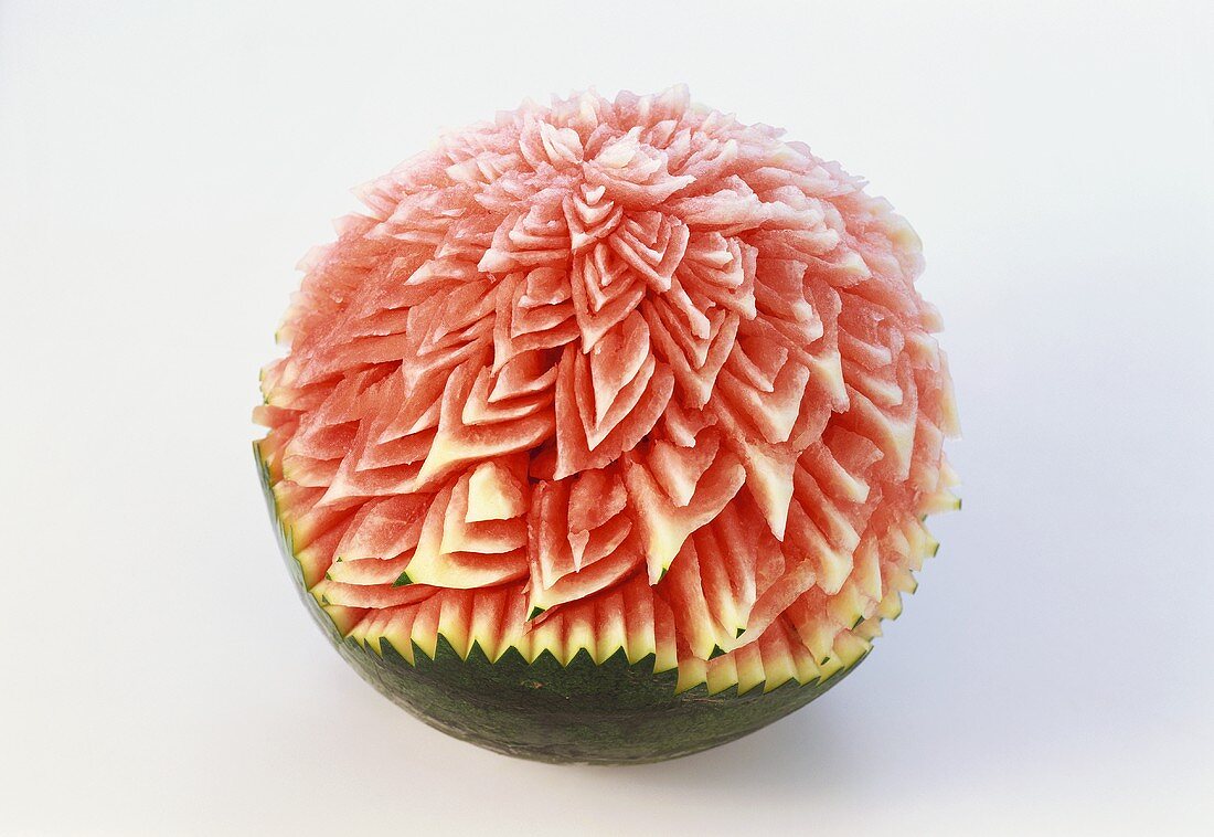Carved watermelon