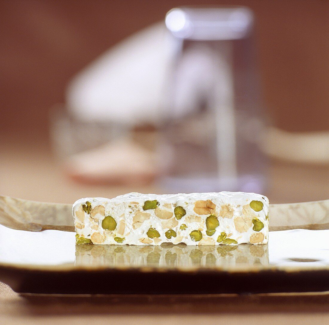 Nougat with pistachios and hazelnuts