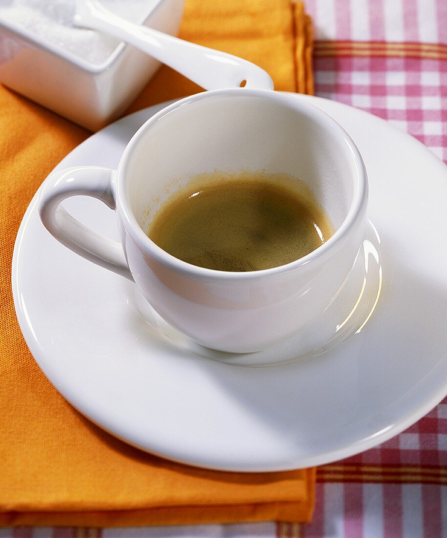 Caffè ristretto (Concentrated espresso with less water)