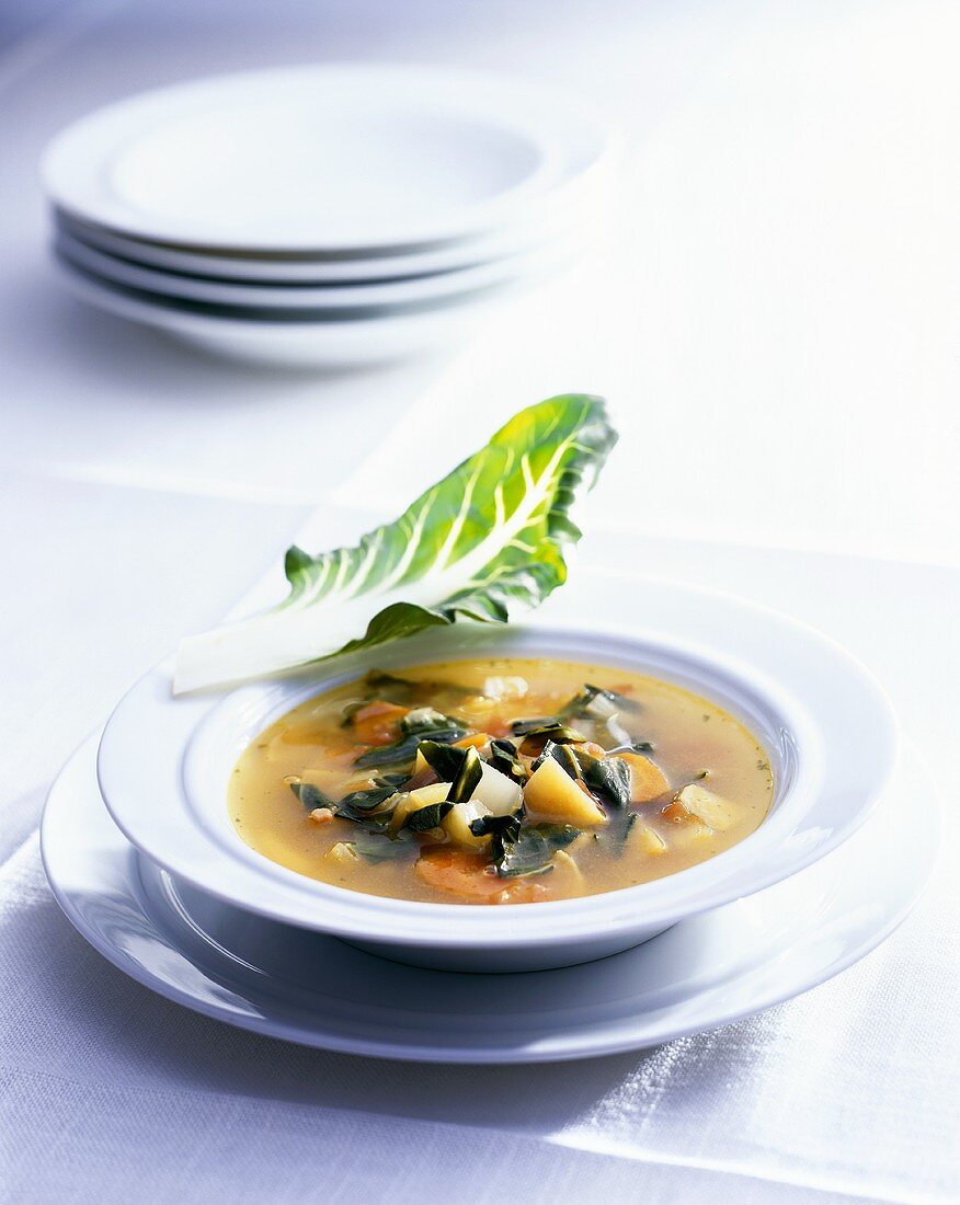 Chard soup with turnip