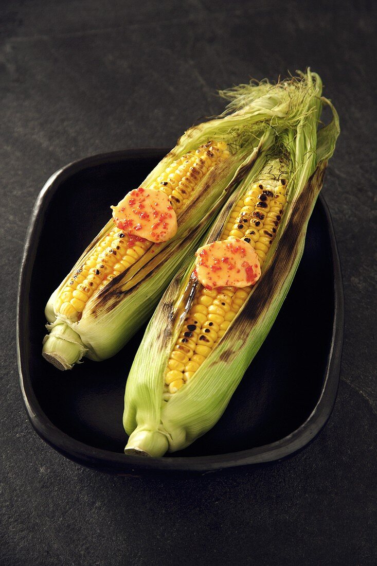 Grilled Corn on the Cob with Chili Butter