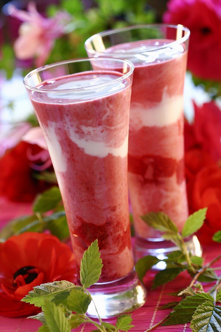 Summery raspberry drink
