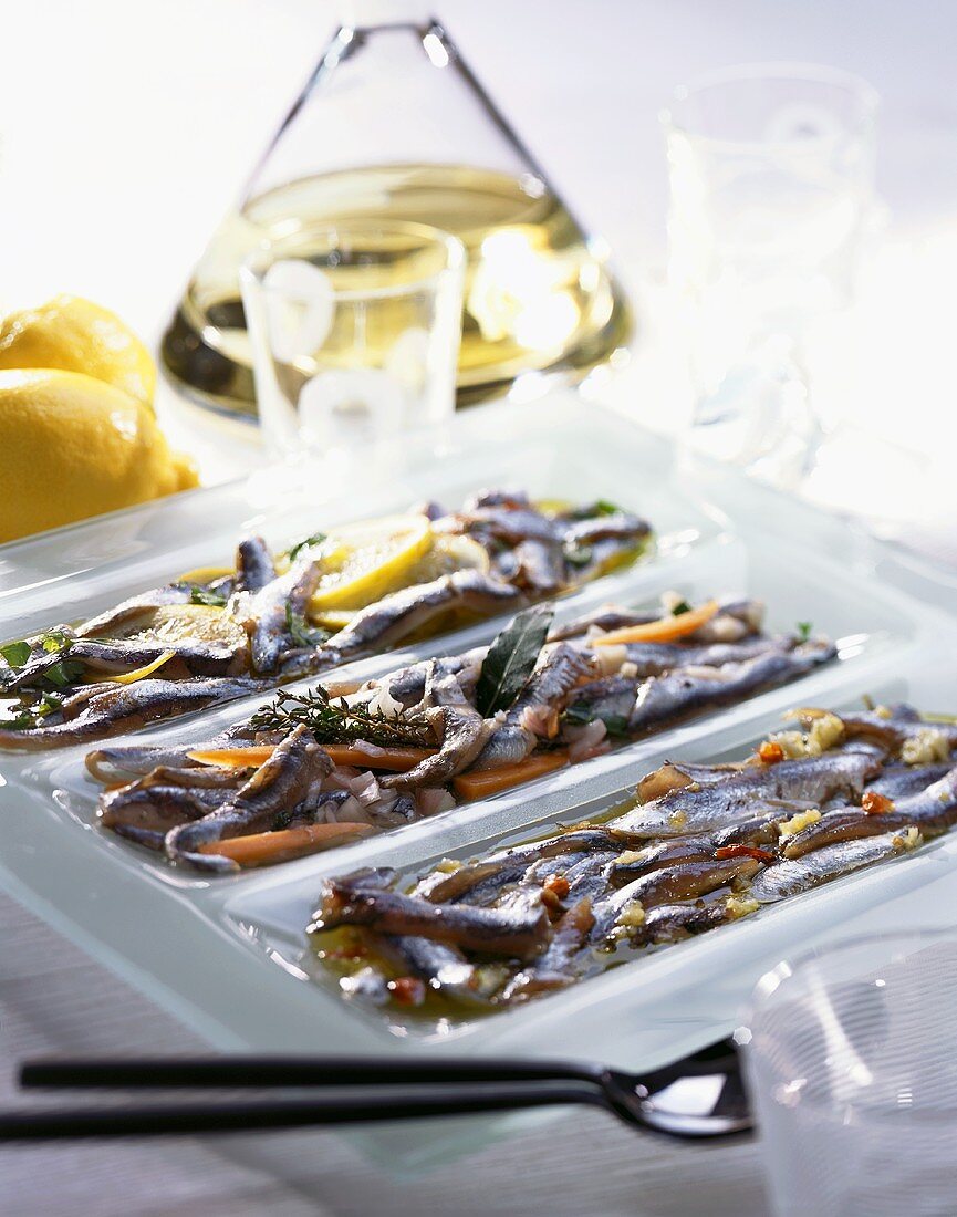 Marinated anchovies