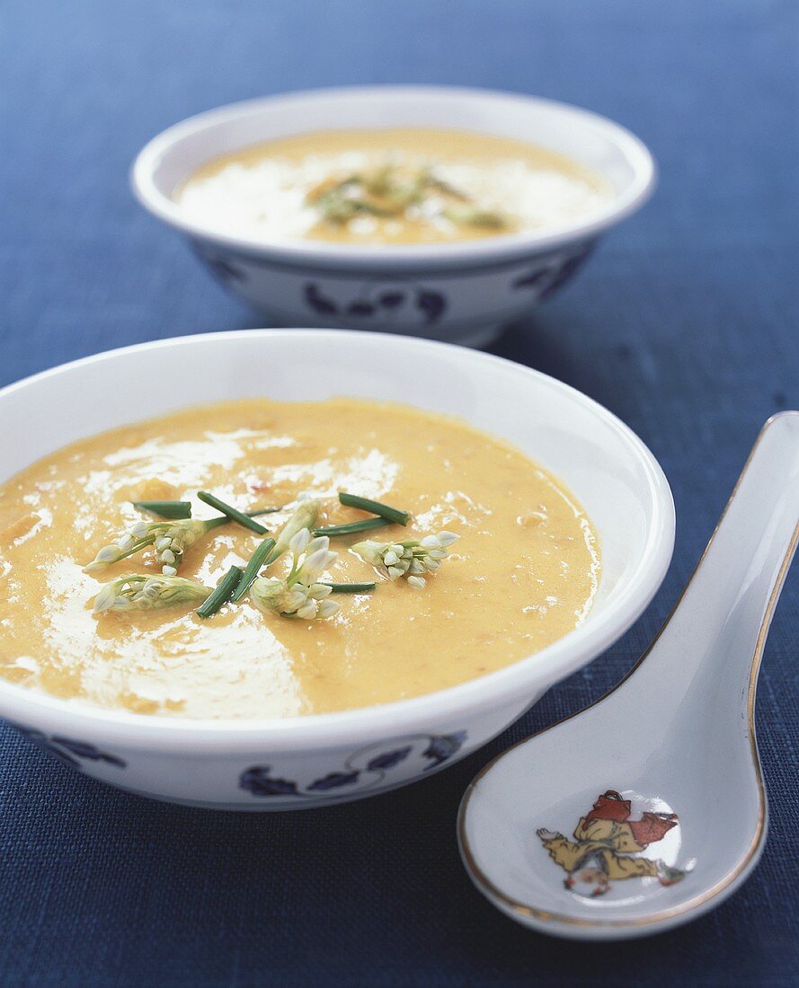 Pumpkin and coconut soup (China)