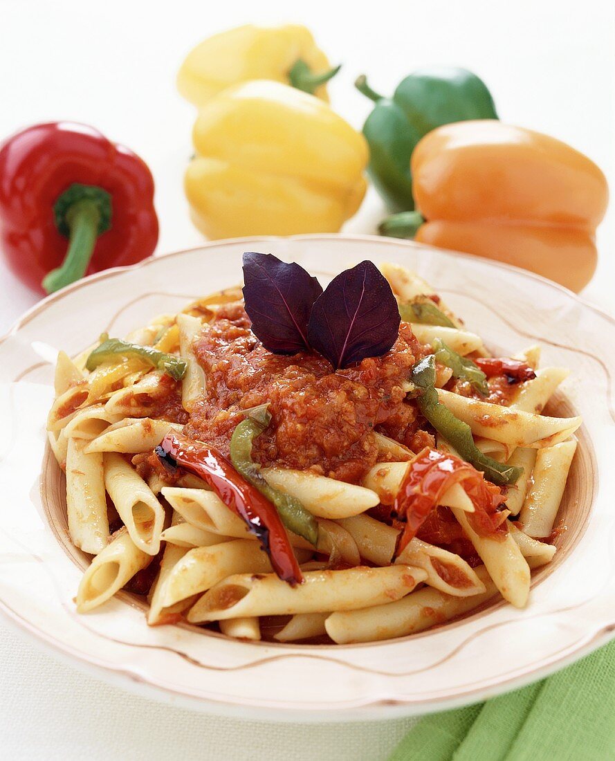 Penne with pepper sauce