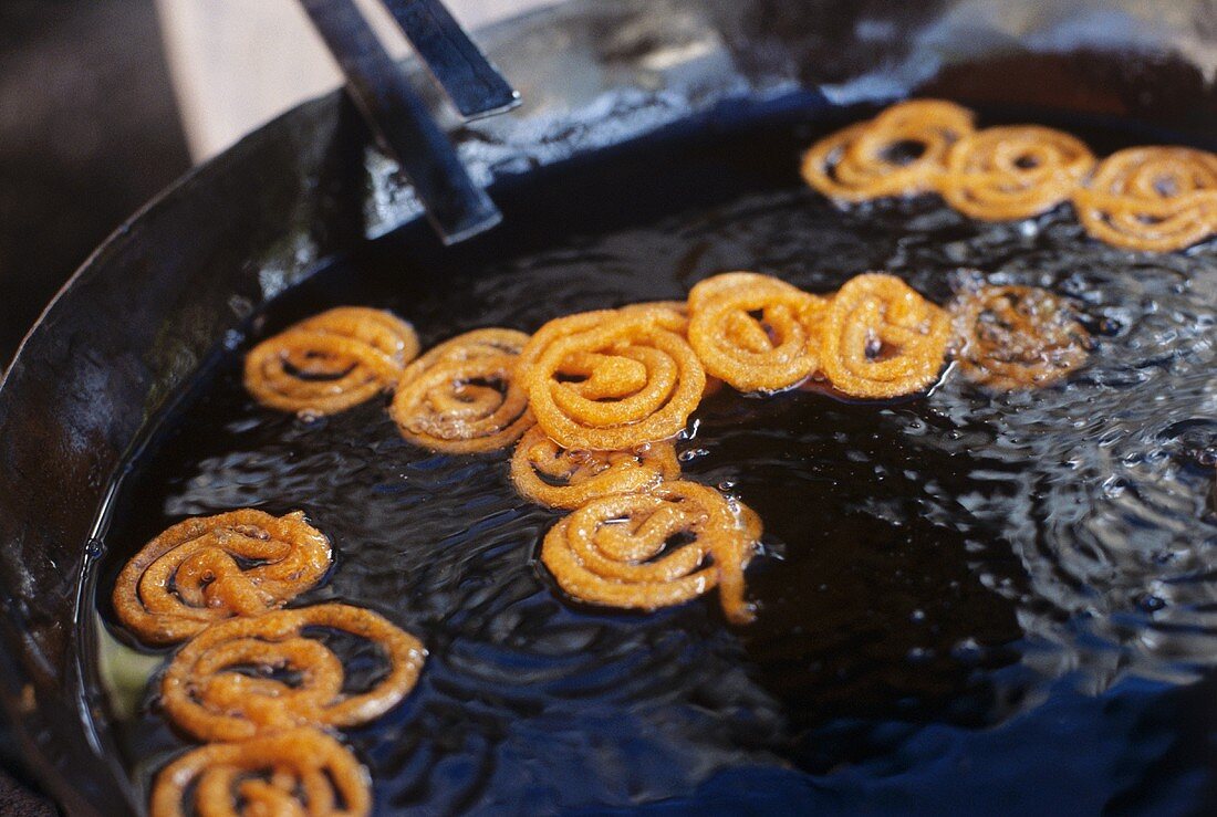 Jalebis (sweet deep-fried pastry spirals, India)