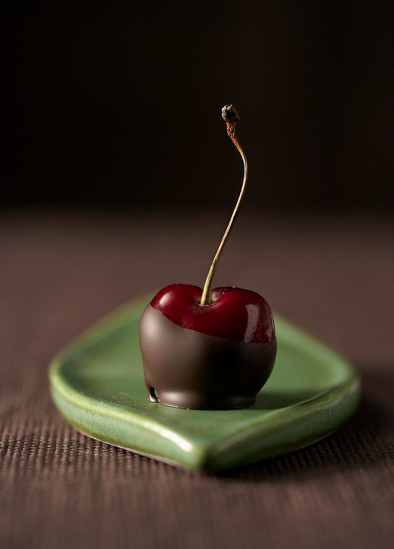 Chocolate-dipped cherry