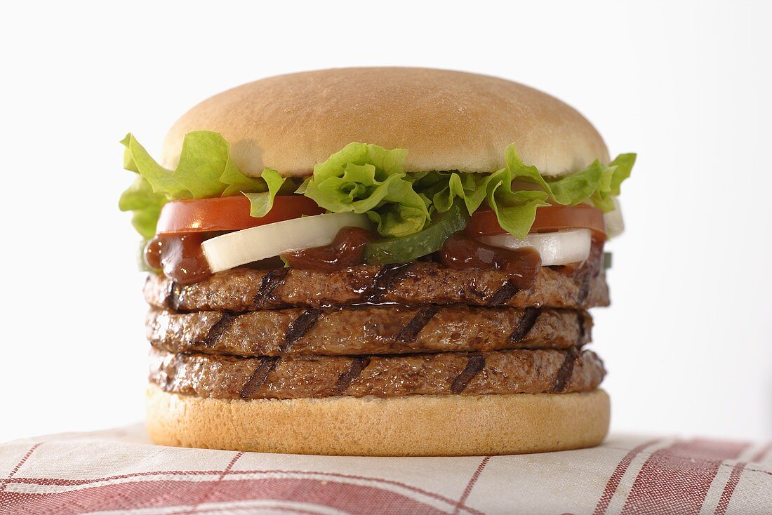 Dreifacher Hamburger