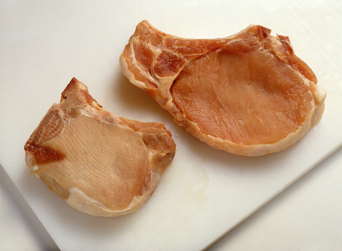 Good And Bad Pork Chop License Images 26628 Stockfood