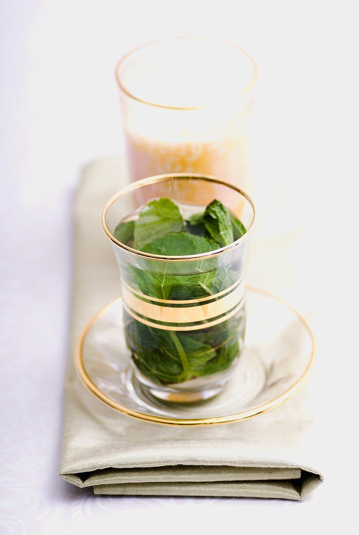 Peppermint tea & sahlab (winter drink from Egypt)