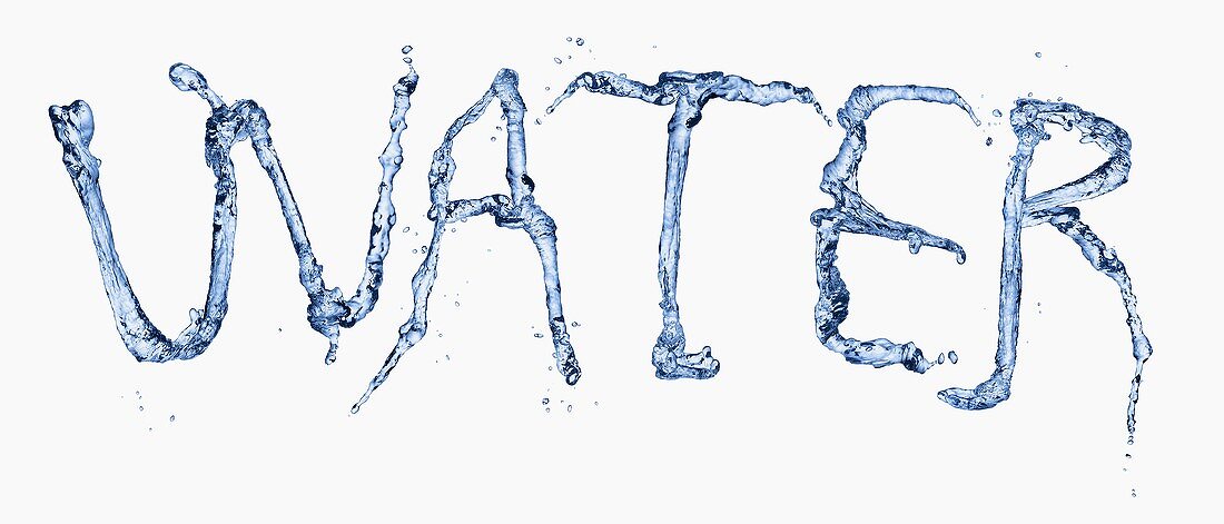 The word Water written in water