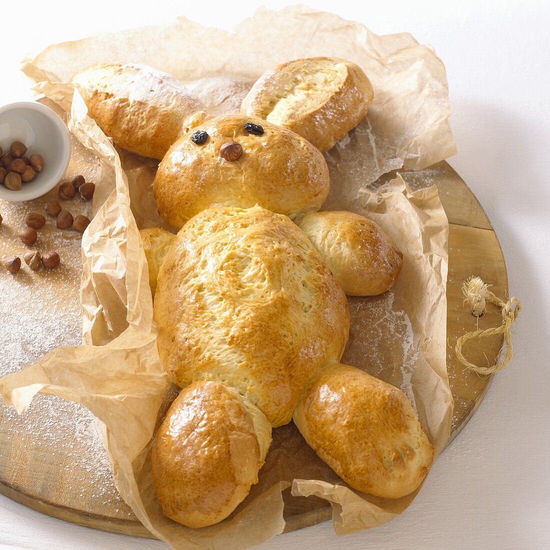 Baked Easter Bunny (yeast dough)