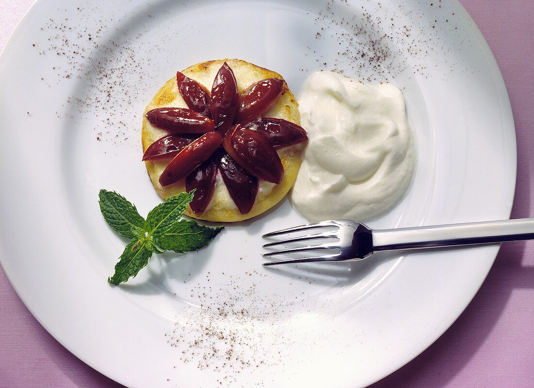 Yeast Pastry with Quark & Plums