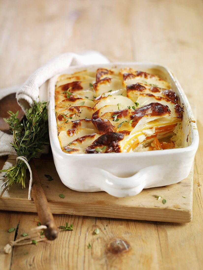 Vegetable bake in baking dish