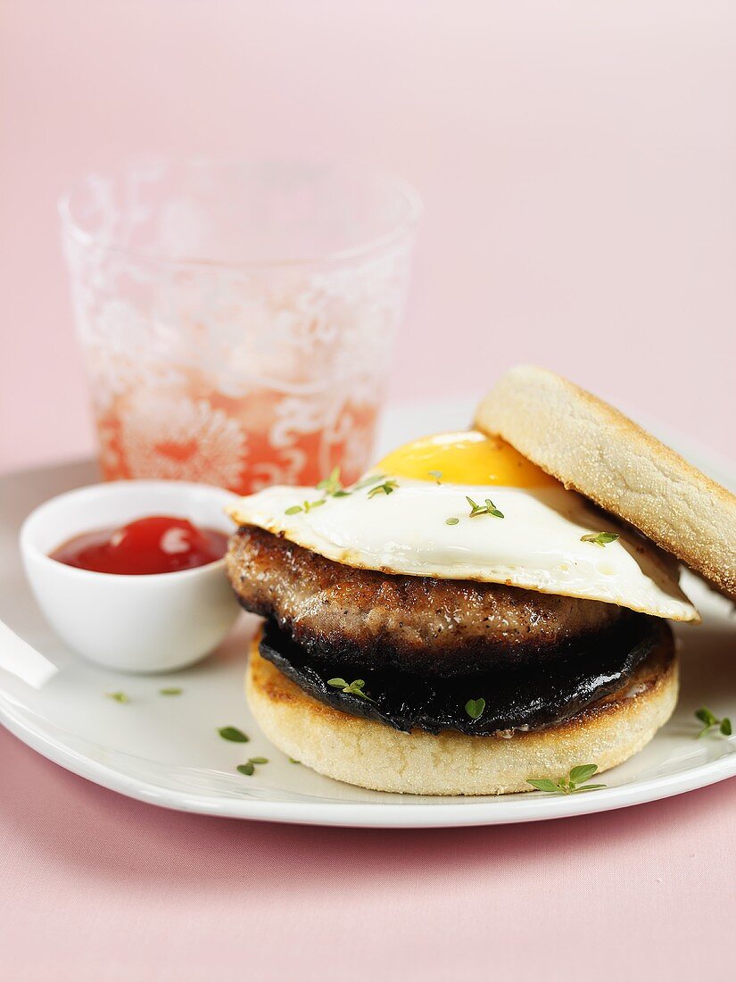 Burger mit Spiegelei