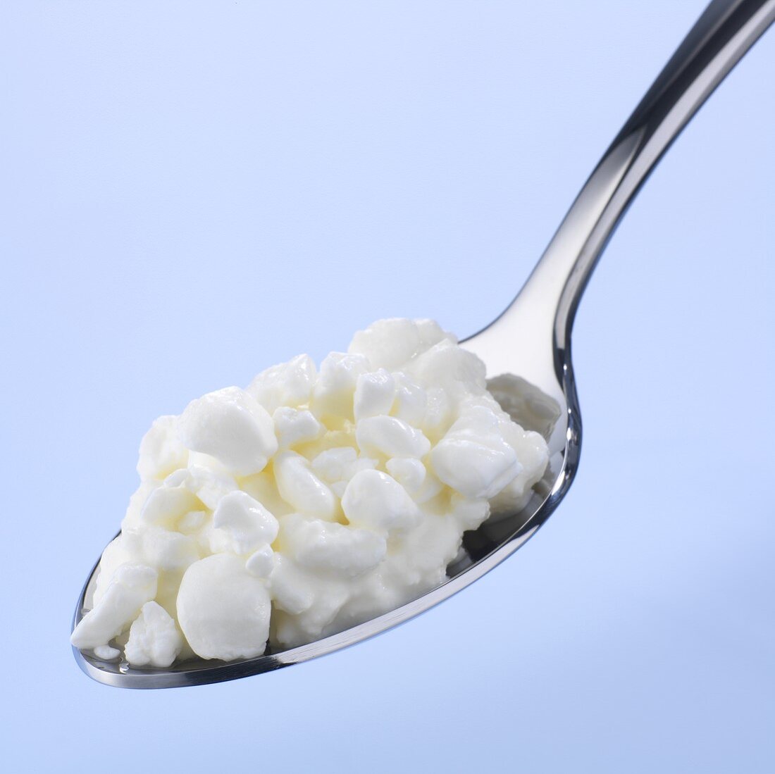 A spoonful of cottage cheese