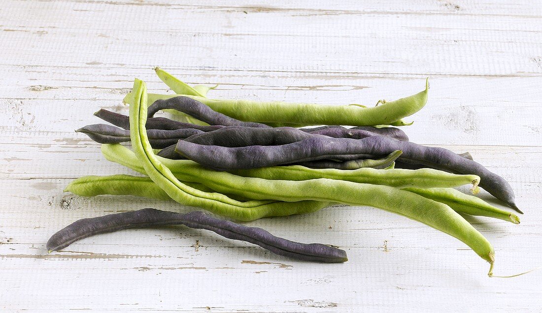 Green and purple beans