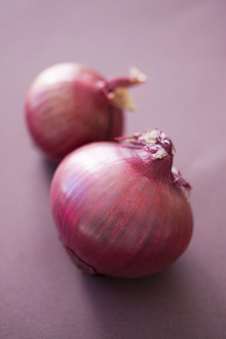 Two red onions