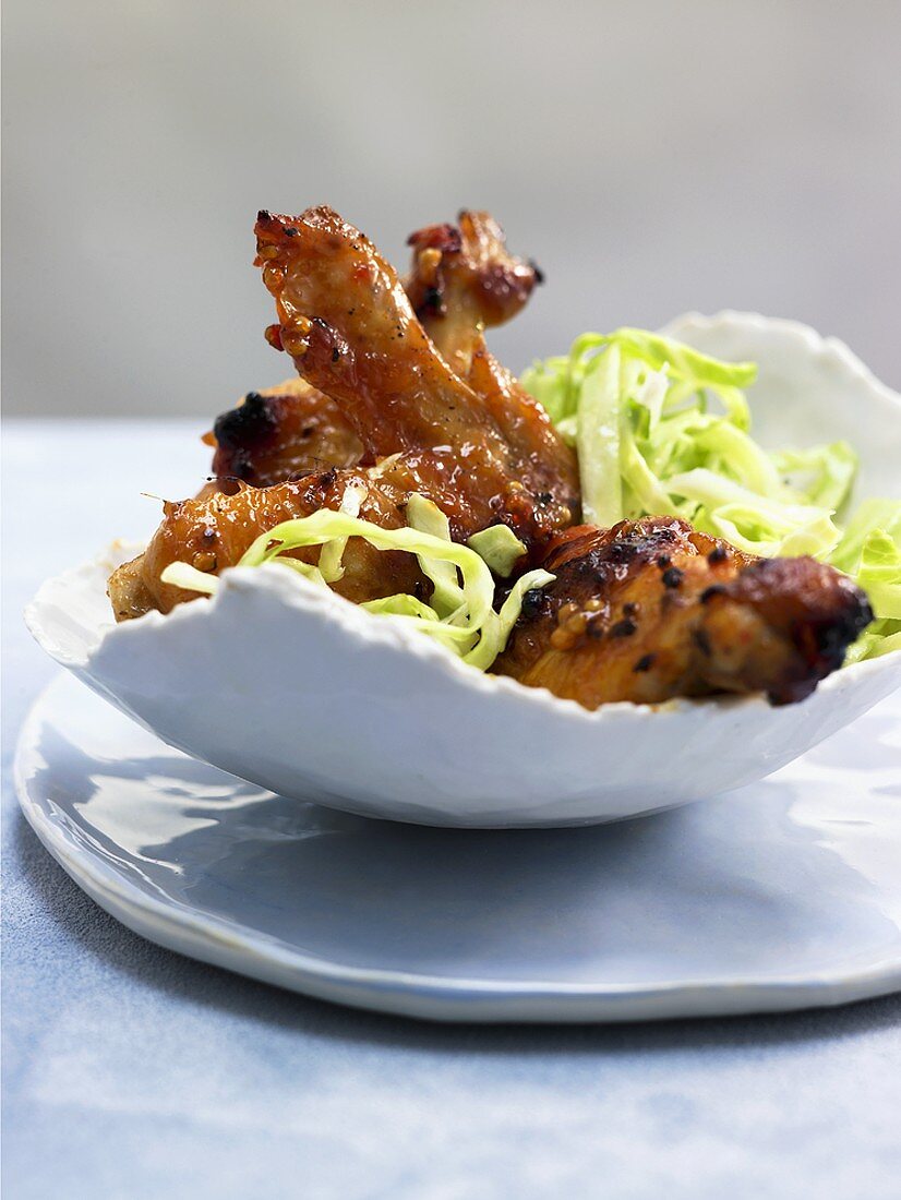 Grilled chicken with cabbage salad