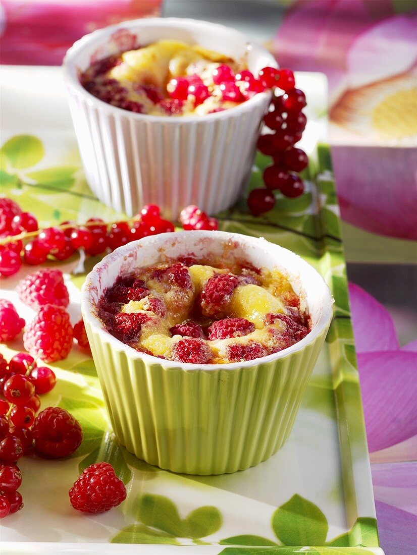 Red berry clafoutis