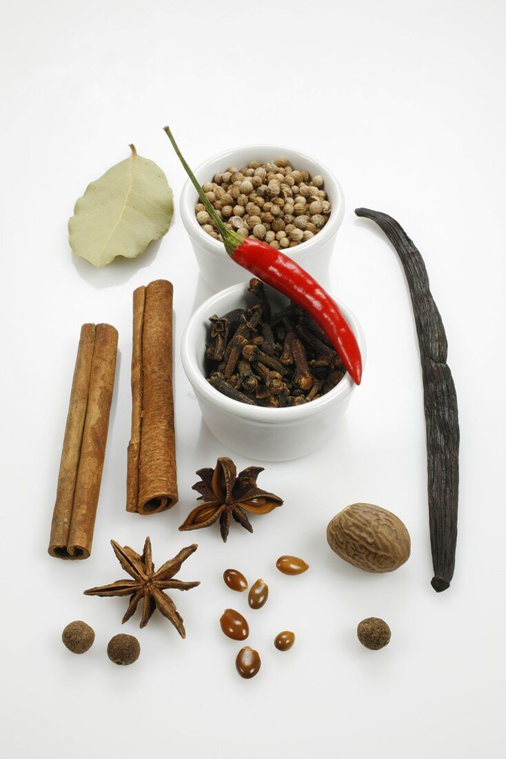 Various spices for gingerbread