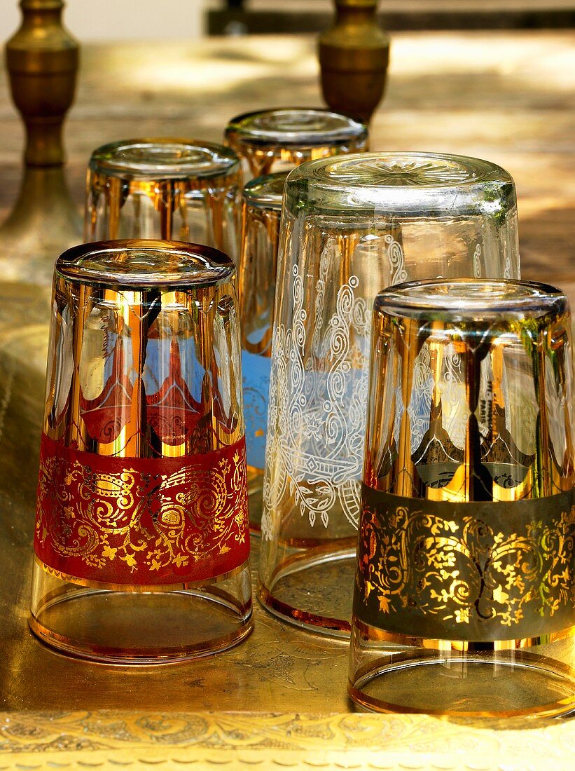 Middle Eastern tea glasses