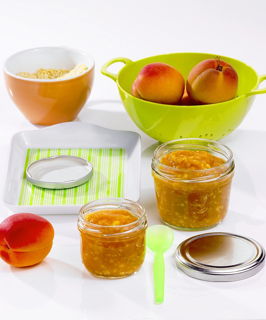 Homemade apricot mash (baby food)