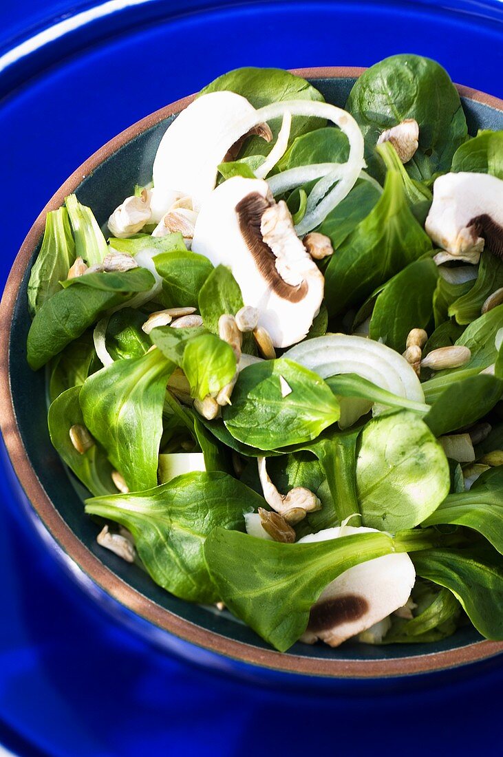 Feldsalat mit Champignons