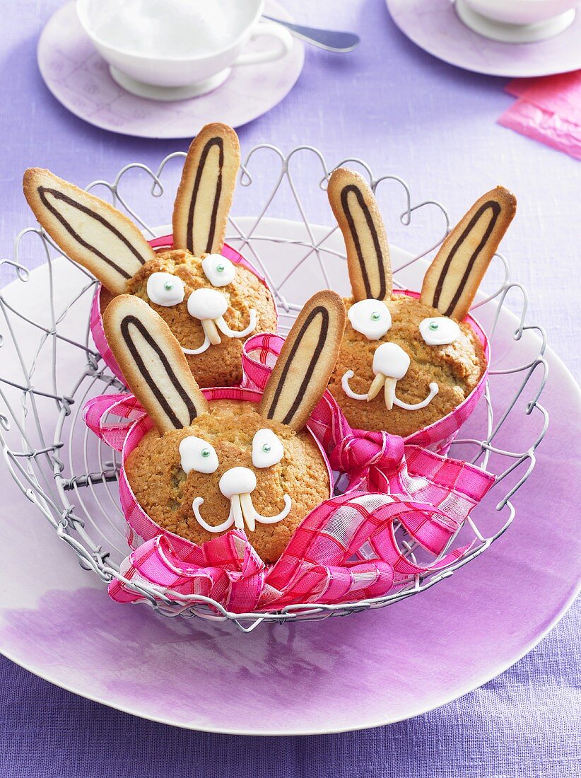 Easter bunny muffins