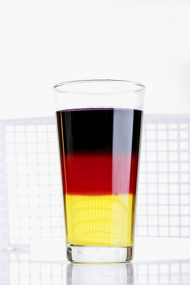 Layered jelly (black, red and yellow)