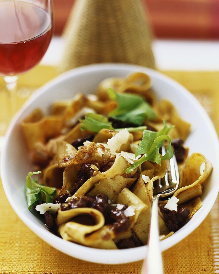 Ribbon pasta with duck ragout