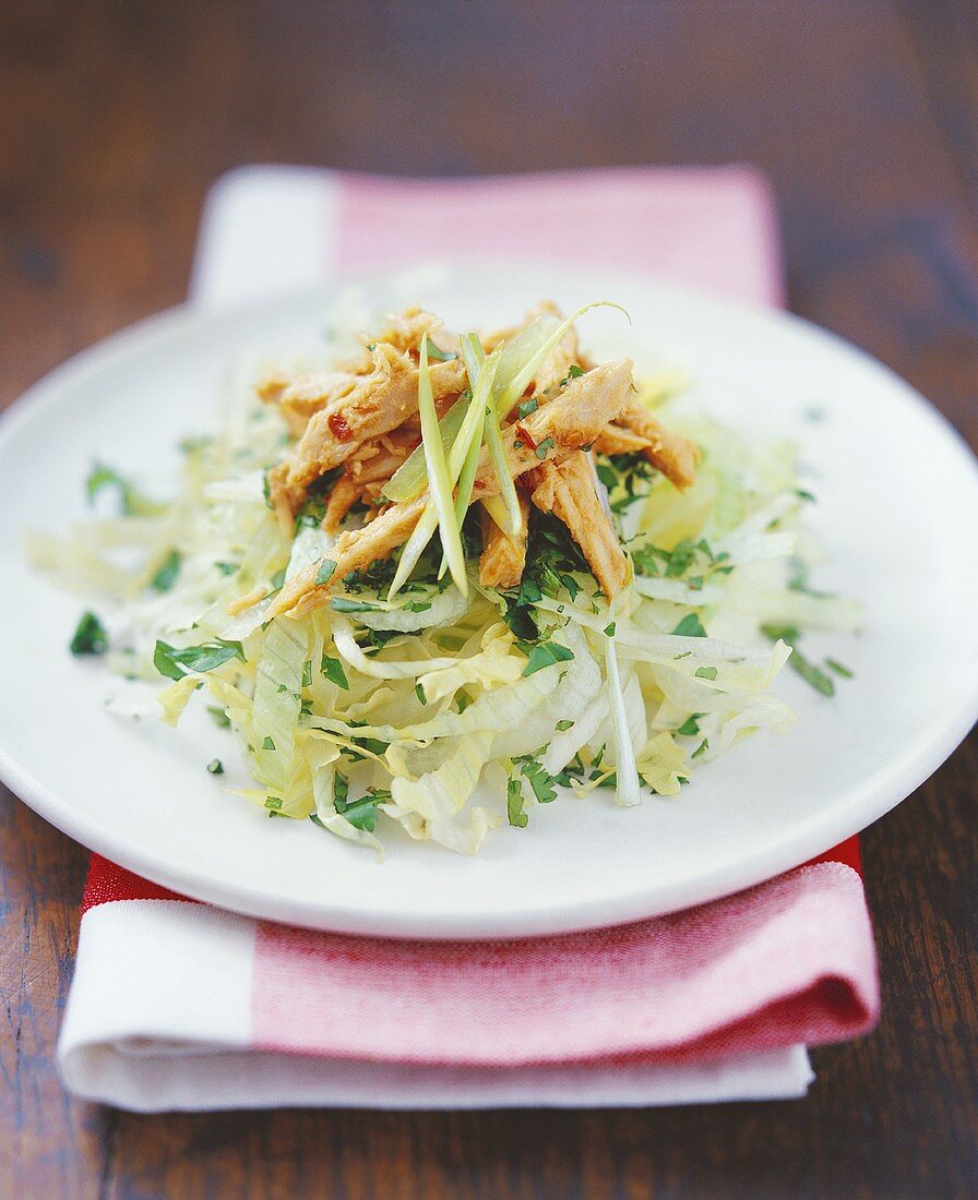 Chicken fillet on salad