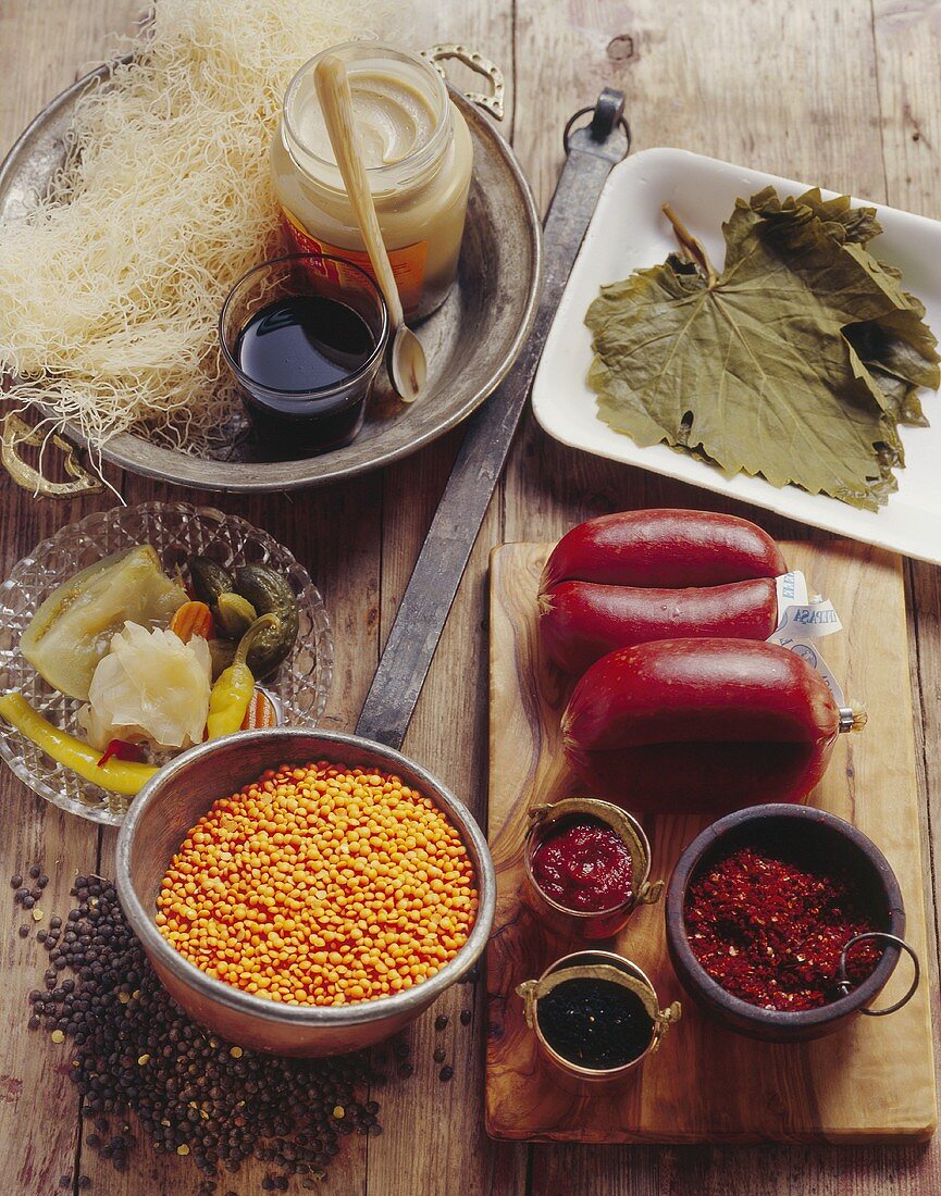Ingredients for Turkish cuisine