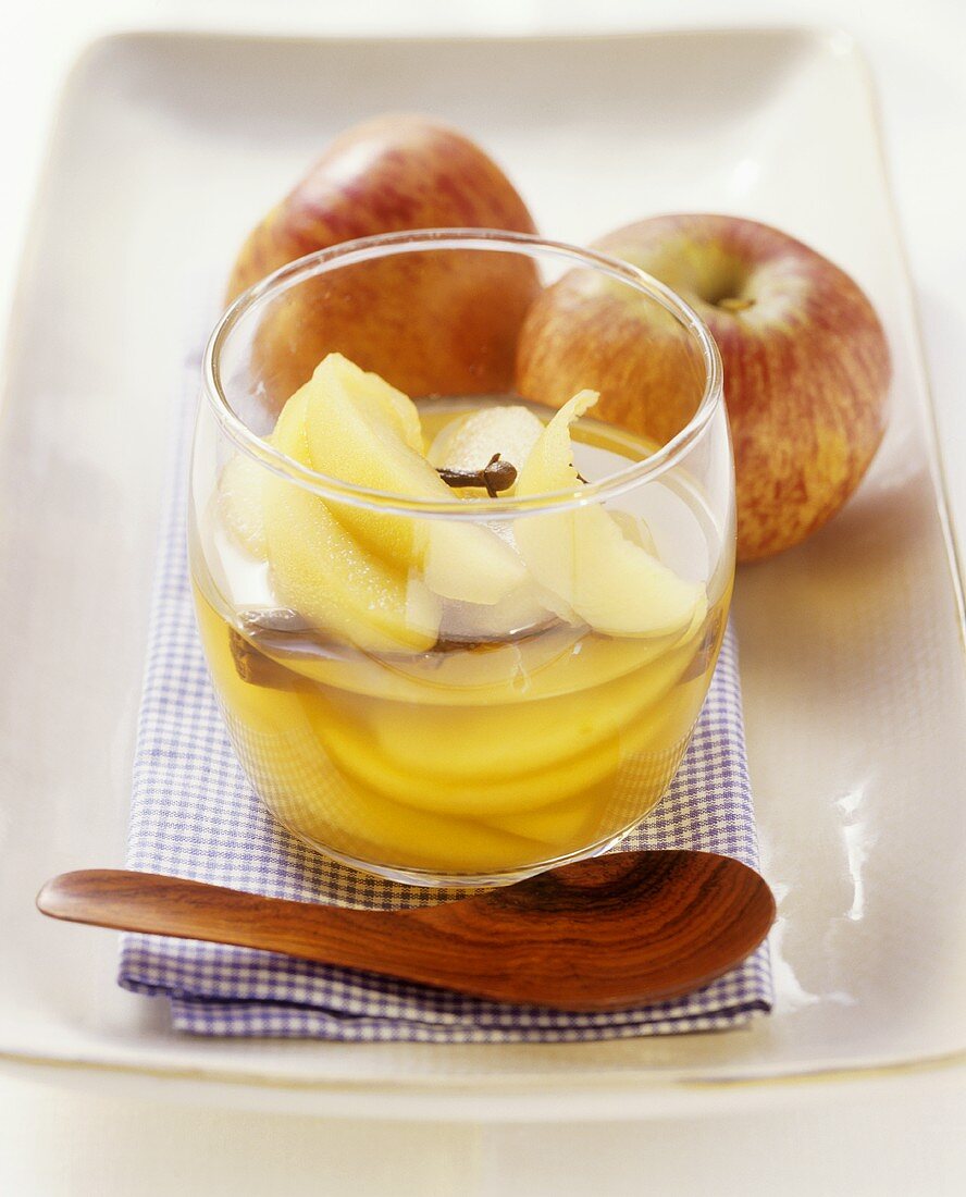 Apple and Calvados compote